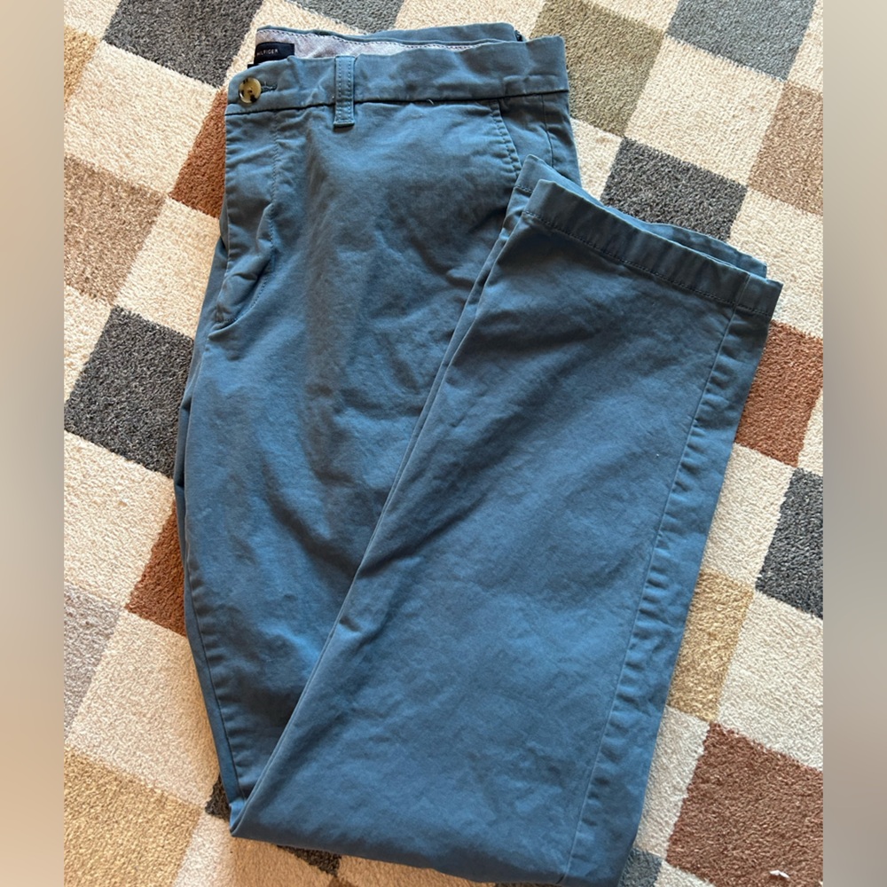 Tommy Hilfiger Men's Slate Blue Chinos